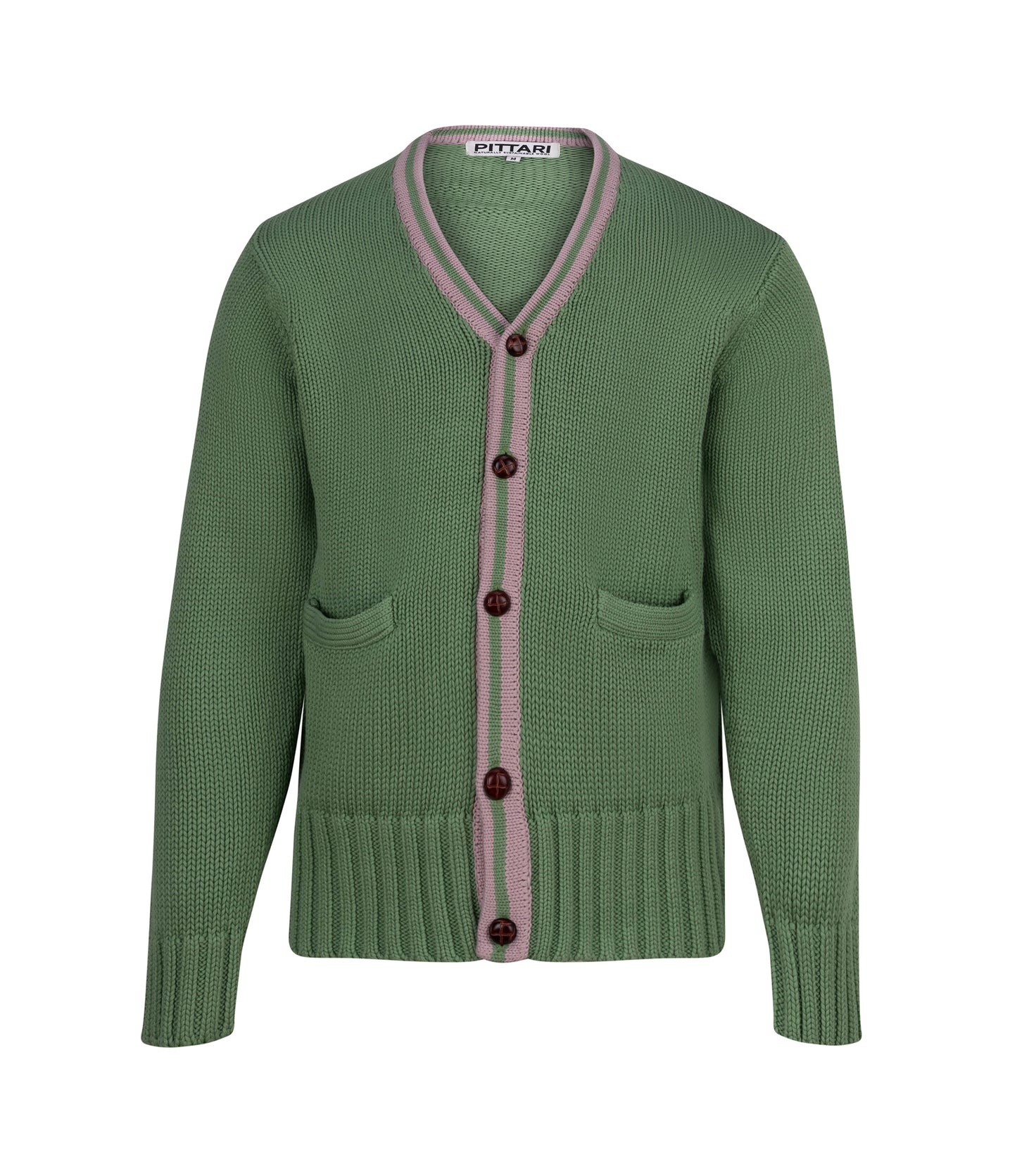 Roy Cotton Cardigan – Pea/Rose