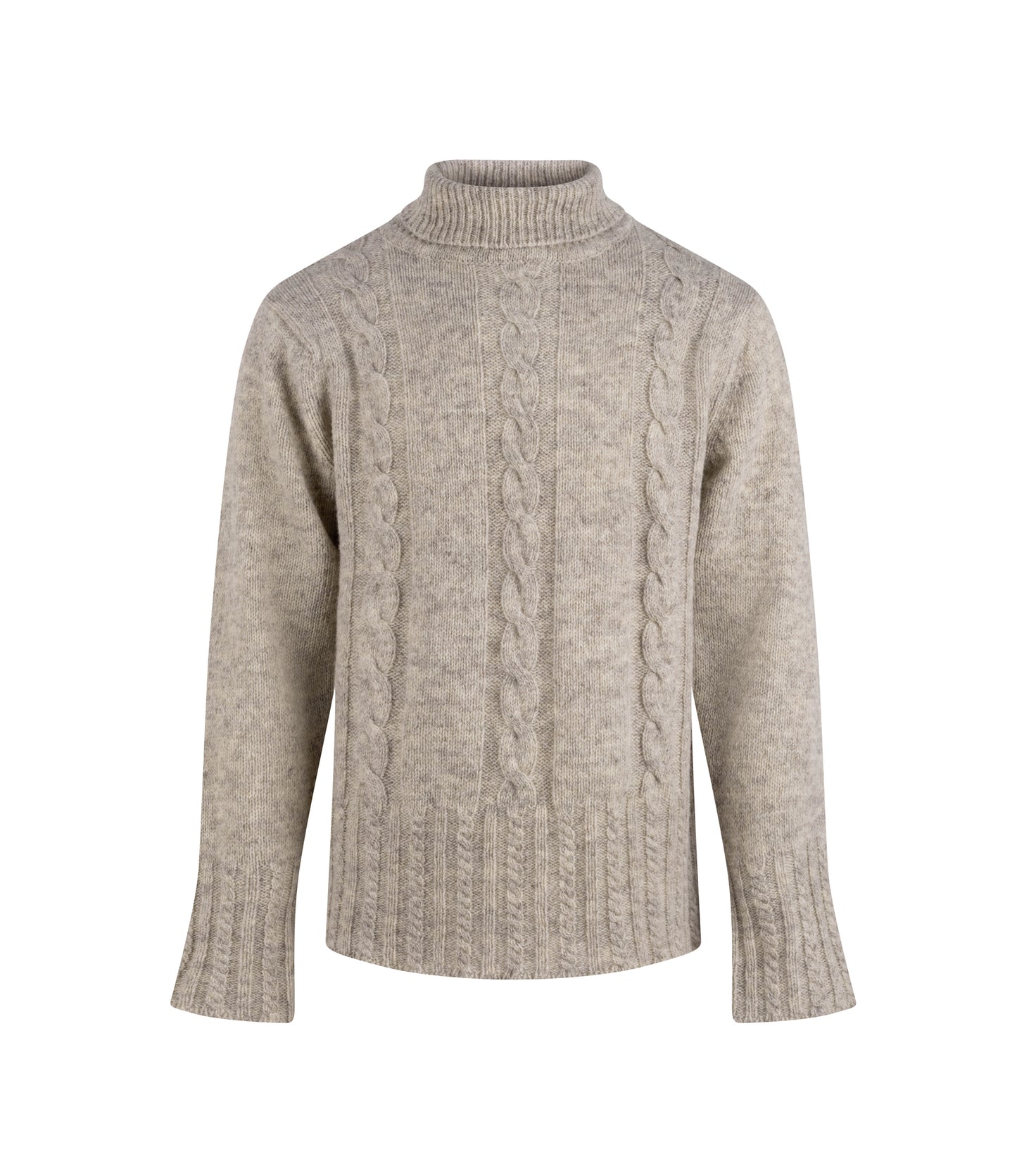 Guil Eco Undyed Cable Knit Sweater – Cream/Grey