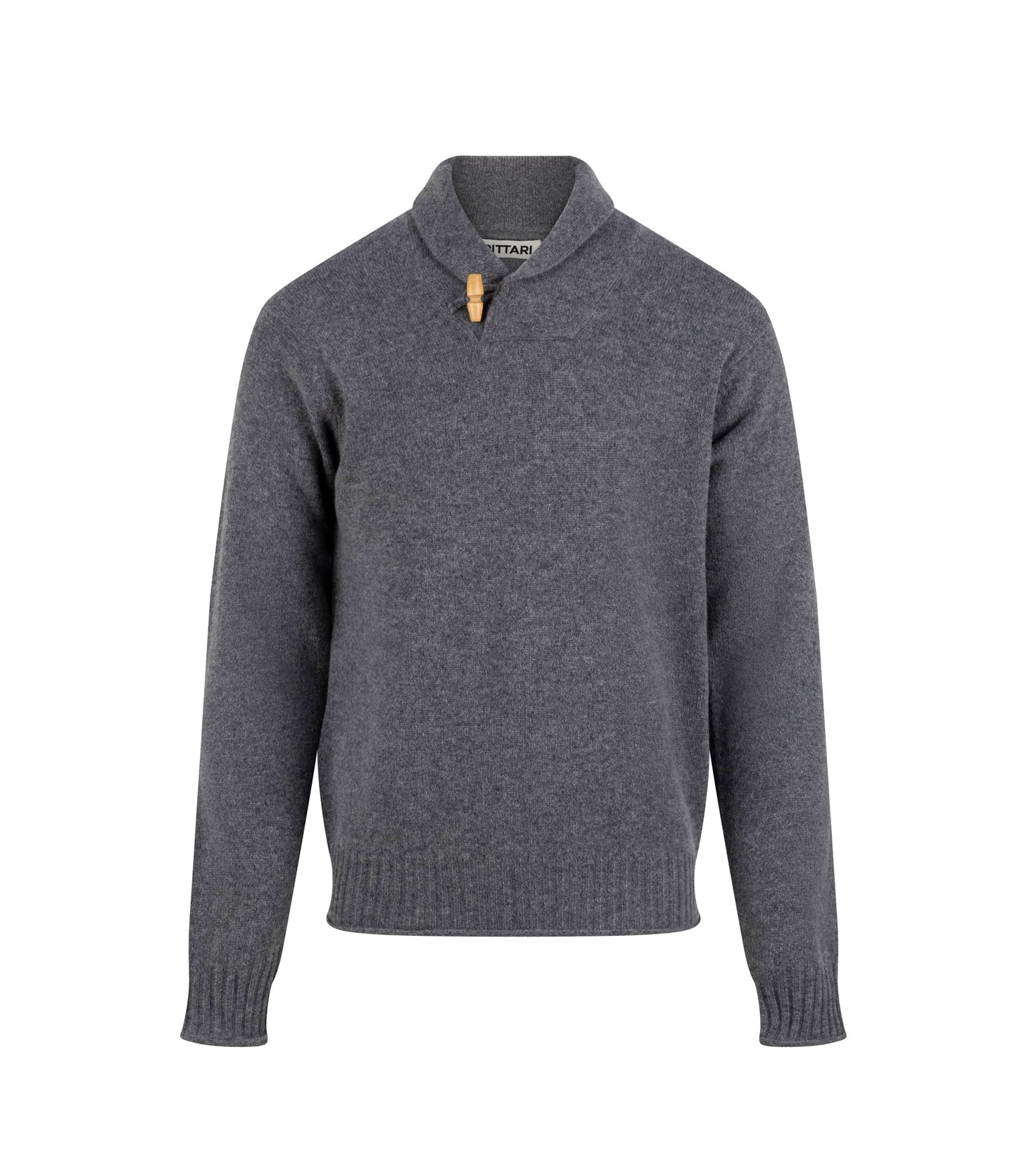 Inn Lambswool Shawl Collar Sweater – Charcoal