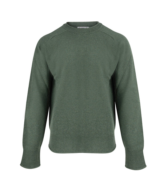 Usk Lambswool Sweater – Grey Green