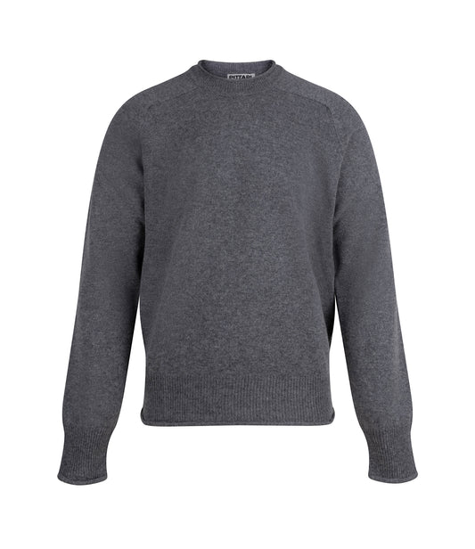 Usk Lambswool Sweater – Mid Grey