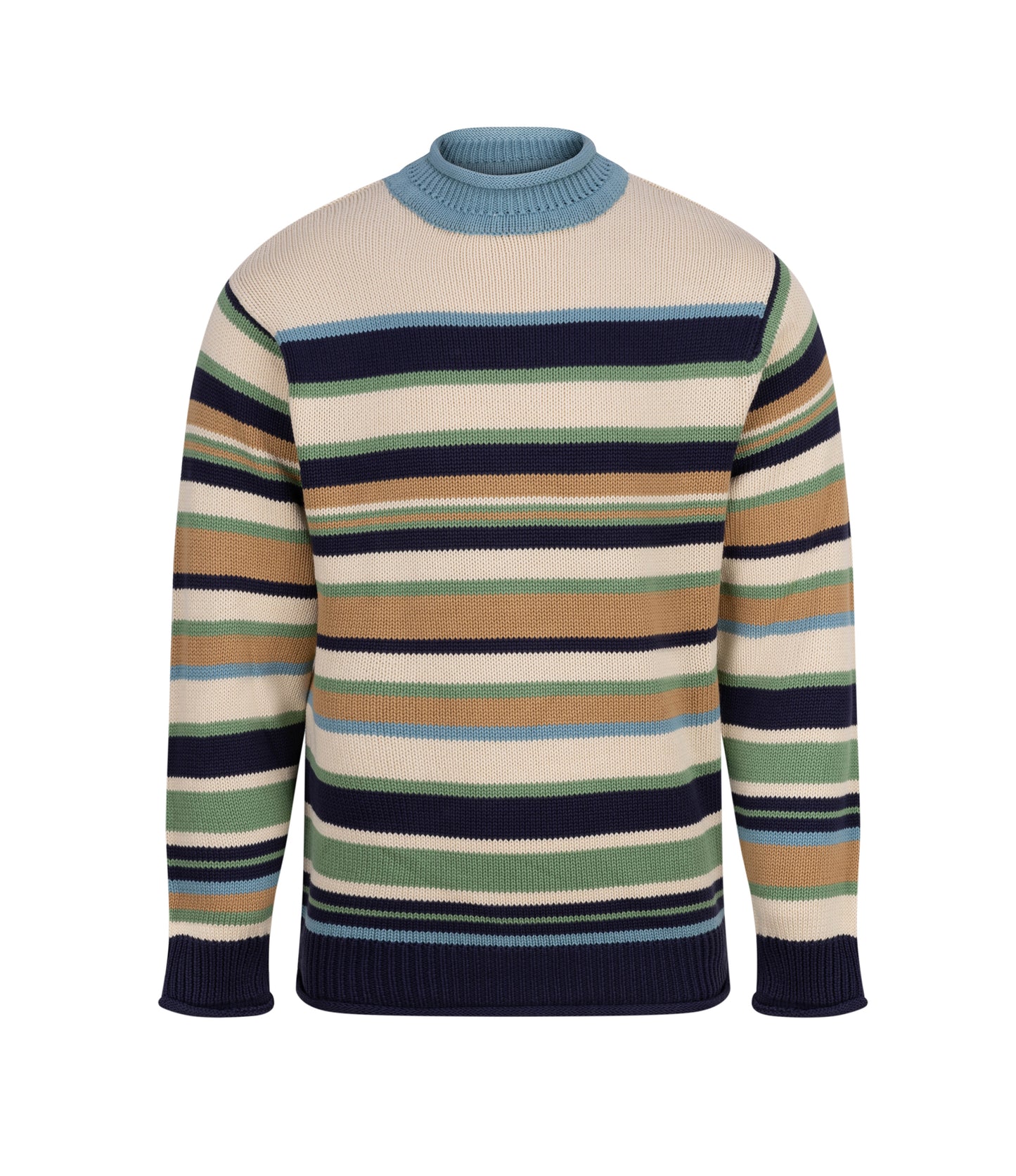 Usk Cotton Sweater – Multi Stripe