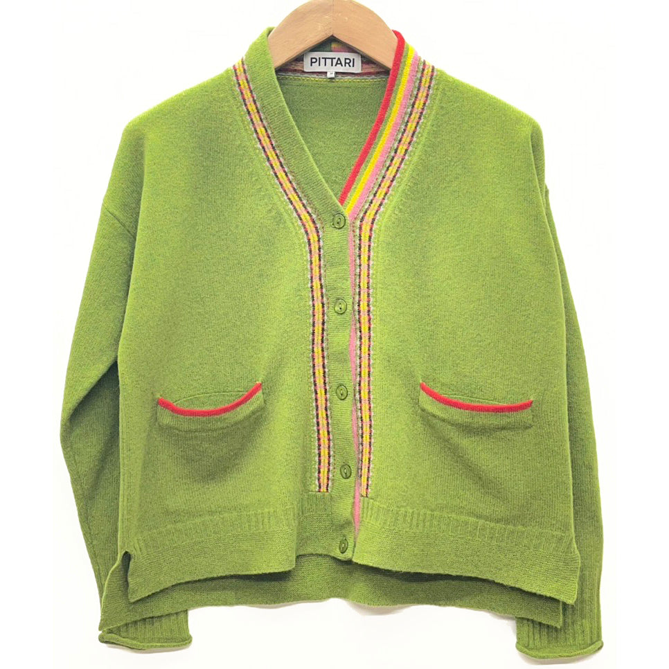 Eileen Women's Lambswool Cardigan – Moss Green
