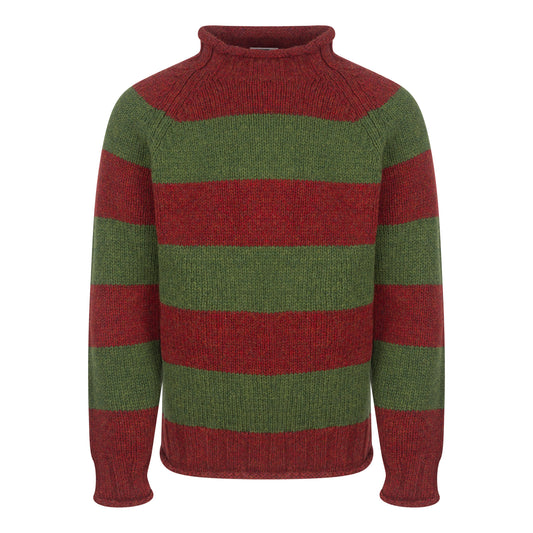 CJ Hoops Wool Stripe Sweater - Green / Red