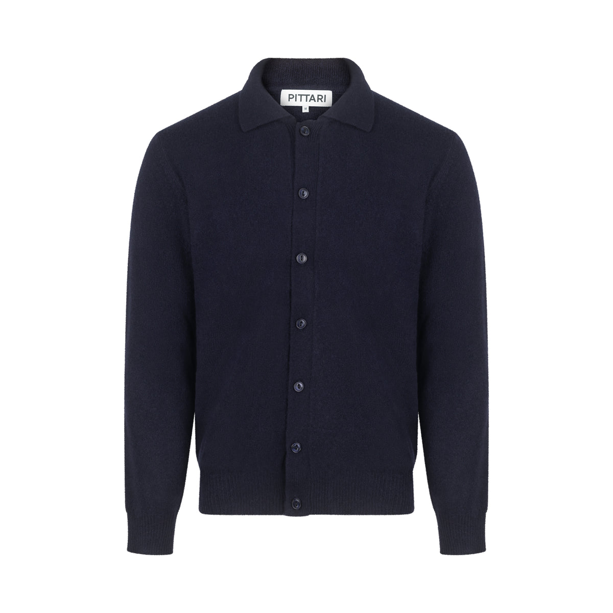Dene Lambswool Full Button Cardigan - Navy
