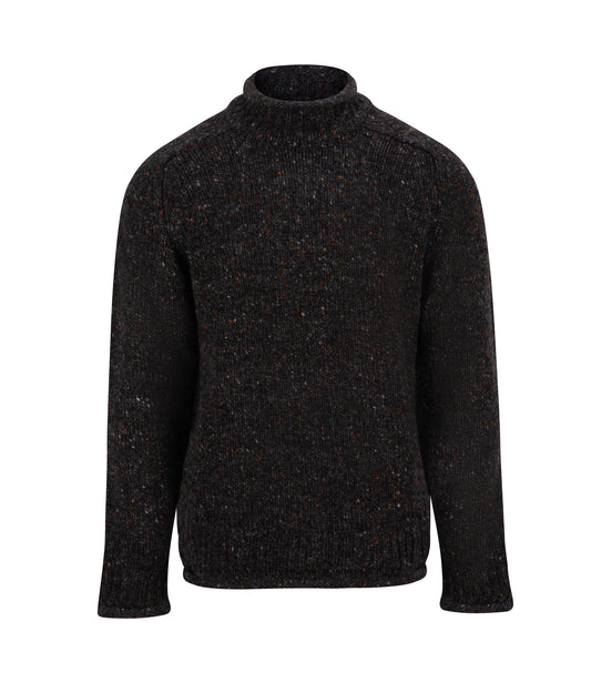 Findhorn Donegal Tweed Sweater – Rich Brown