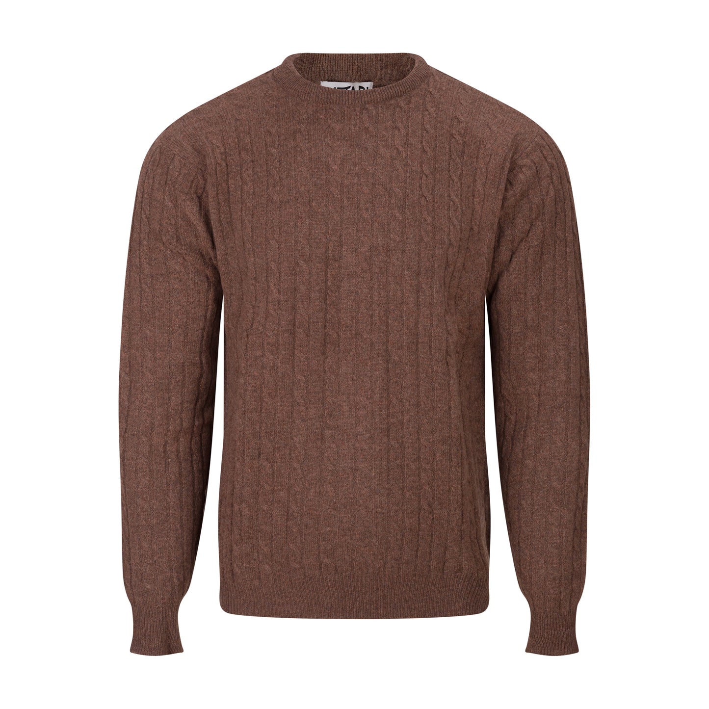 Mini Cable Lambswool Sweater – Tobacco