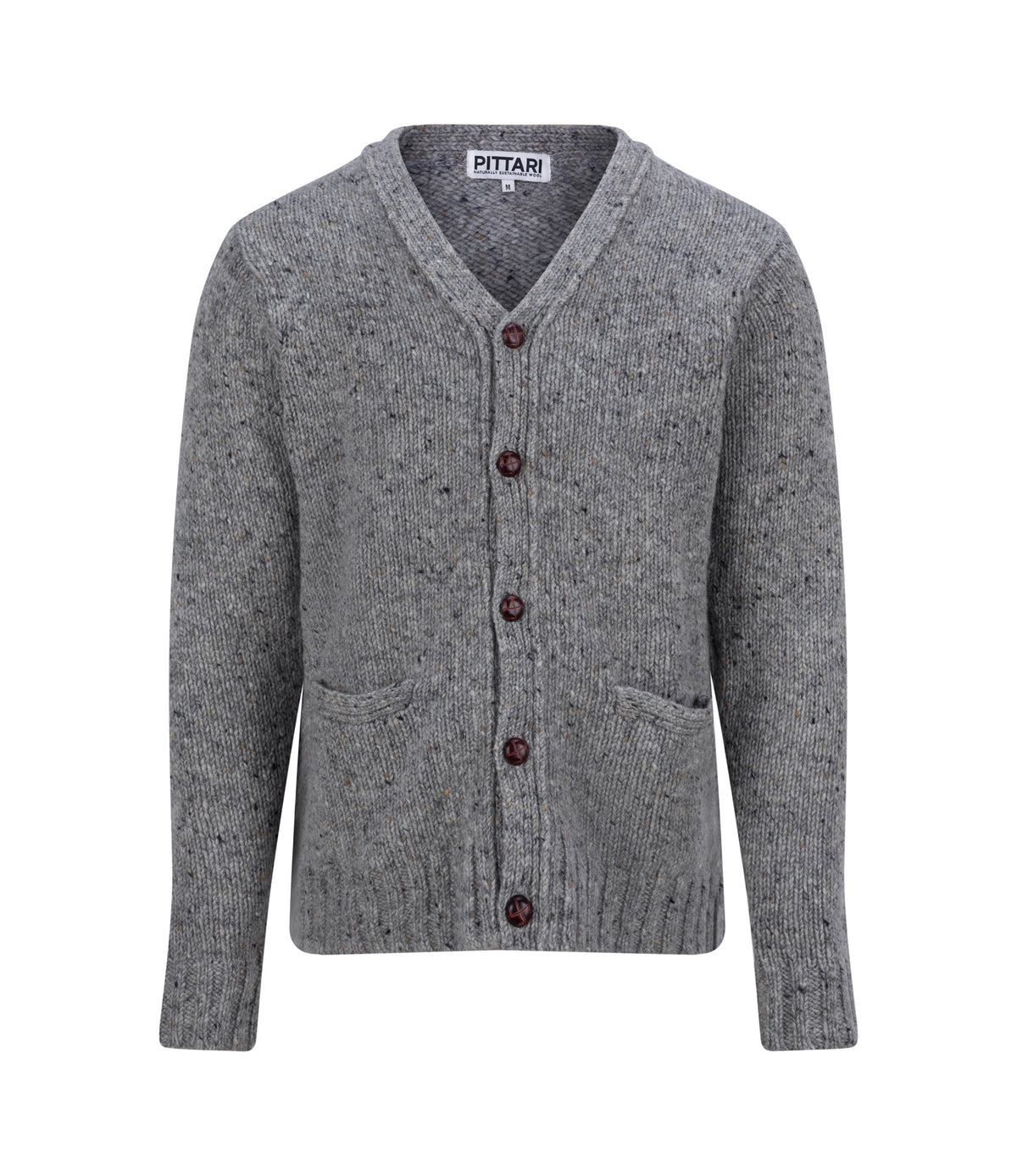 Roy Donegal Tweed Cardigan – Ardara Mid Grey