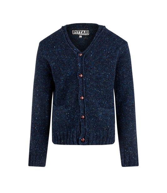 Roy Donegal Tweed Cardigan – Midnight