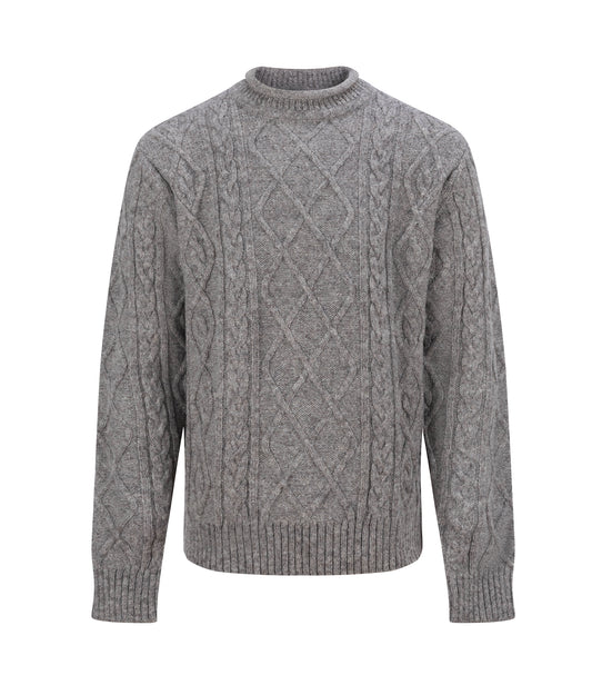 Spean Eco Undyed Cable Knit Sweater – Natural