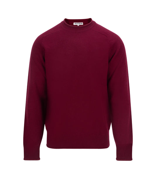 Usk Lambswool Sweater – Bordeaux