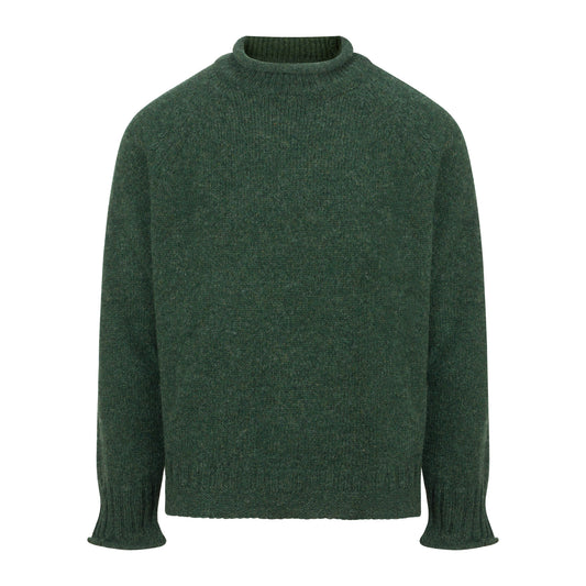 Green sweater on a white background