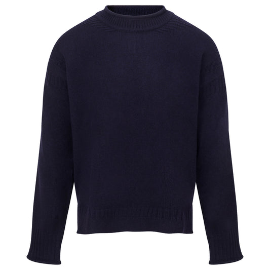 Women's Navy blue sweater on a white background