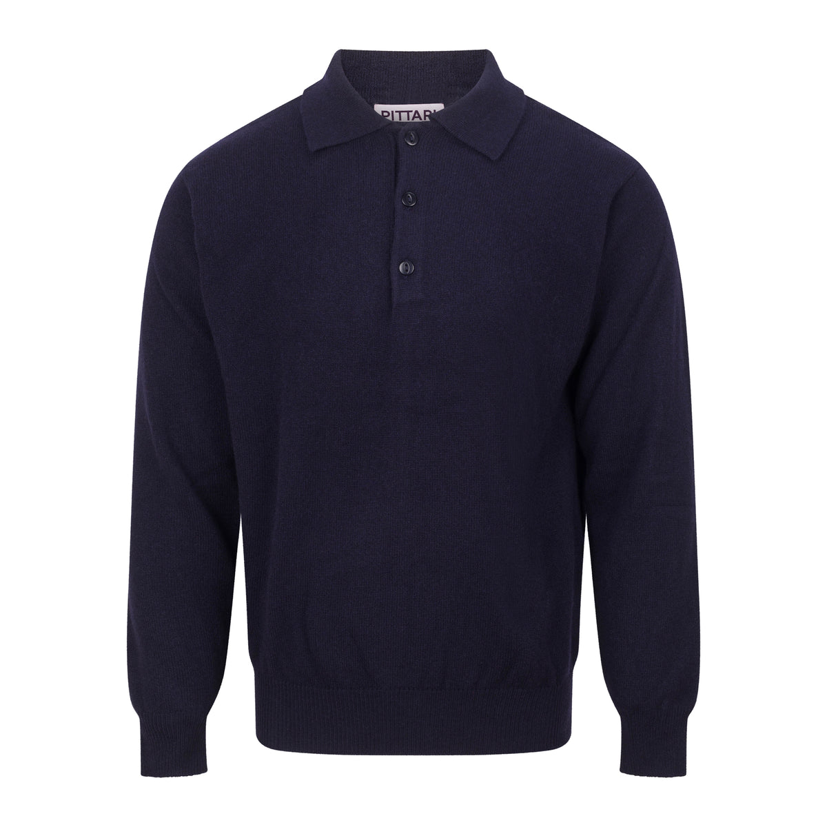 Polo Lambswool Sweater - Dark Navy